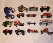 Vintage hot wheels/matchbox lot of 16 1970's and 1980's Mostly Trucks
