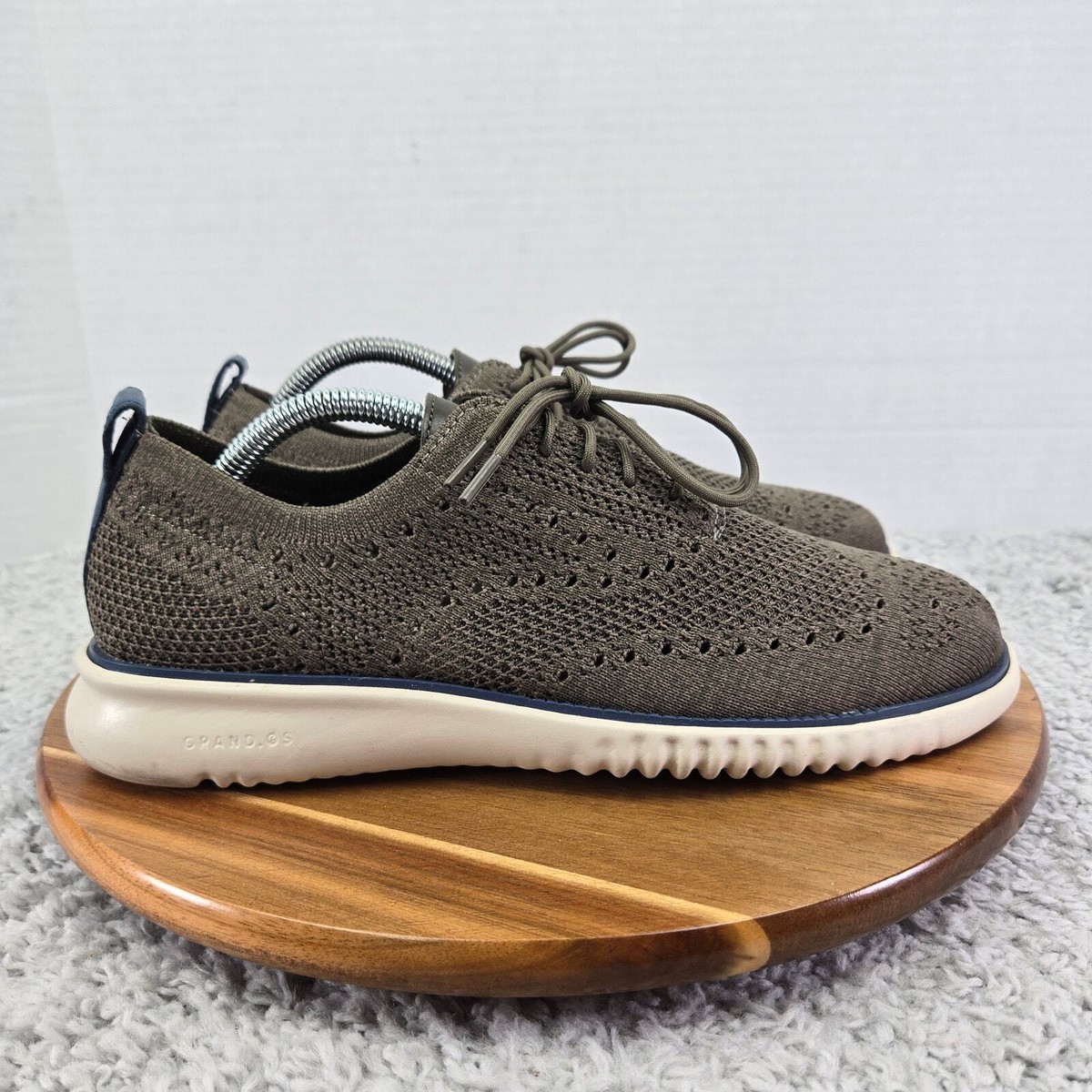 Cole Haan Mens 10.5M 2.ZeroGrand Gray Laser Wingtip Business Casual Daily Oxford Cole Haan 2.ZeroGrand Gray Stitchlite Wingtip | Mercari main image 3