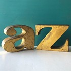 Signed Curtis Jere A-Z Bookends Mid-Century