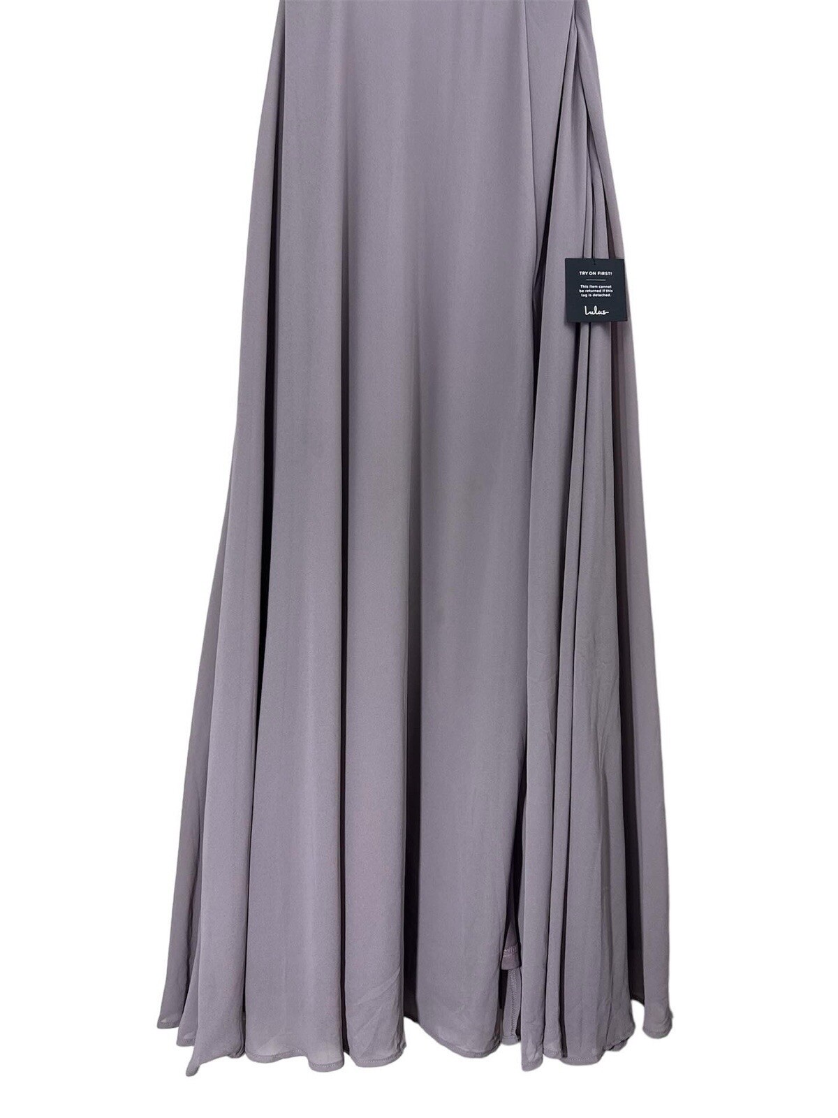 Lulus Garden Bliss Dusty Lavender Cutout Maxi Dress Short Sleeves Chiffon Sz M