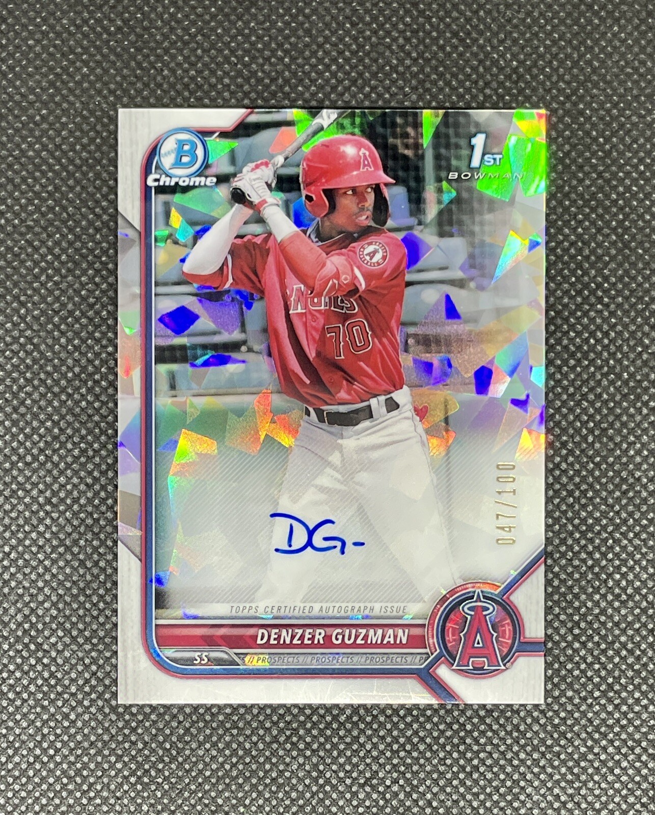 2022 1st Bowman Chrome Denzer Guzman Atomic Refractor Auto Autograph /100