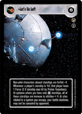 1x  Let's Go Left - Rare Near Mint Theed Palace - Limited - BB