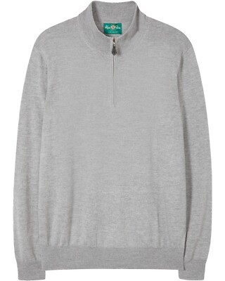 Alan Paine Zip-Pullover Barton Troyer Langarm Strickpullover|Troyer Herren NEU