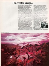Nikon - Nikkormat FTN Camera - Original Magazine Ad -