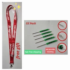 5X Green Snap on tools Promo REVERSIBLE TIP +VALVE STEM Pocket Screwdrivers+GIFT