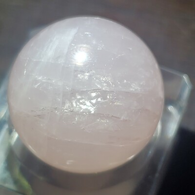 Star Rose Quartz Sphere Ball Orb - Very Lucid with Rainbows 23.2mm, 16g