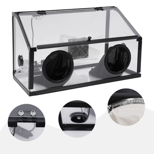 LED Grinding Box for Dust Collector Jewelry Engraving Table Polisher Dust Proof - Picture 2 of 13