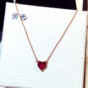 Authentic Rose Gold Plated Love Heart Pendant Necklace for Women Gifts
