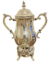 Antique F.B. Rogers Silver Plated "Samovar"  Tea or Coffee Urn & Burner