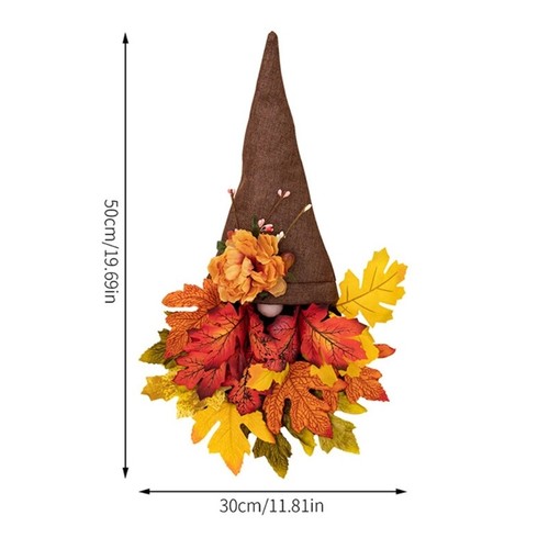 Unique Autumn Harvest Festival Dark Maple Leaf Hat Decoration Door Embellishment - Picture 8 of 8