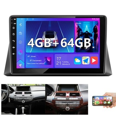 FOR HONDA ACCORD 2008-2013 ANDROID AUTO APPLE CARPLAY CAR STEREO GPS RADIO 4+64G