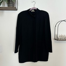 St.John Collection by Marie Gray Black Zip Up Jacket Size 12