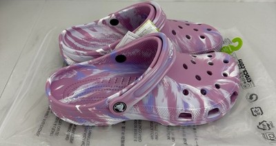 Women's US Size 10 Crocs Classic Marbled Clog Color Hydrangea