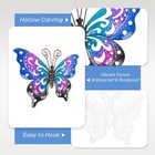 3 Pack Metal Butterfly Wall Decor, Colorful Metal Butterfly Outdoor Wall Art,...