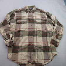Polo Ralph Lauren Mens Large Shirt Long Sleeve Button Front Plaid Casual