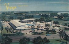 Miami, Florida FL The Voyager Resort Motel 1959 Chrome Original Vintage Postcard