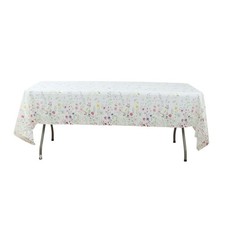 5 Assorted Rectangular 54" x 108" Plastic Tablecloths with Wild Flowers