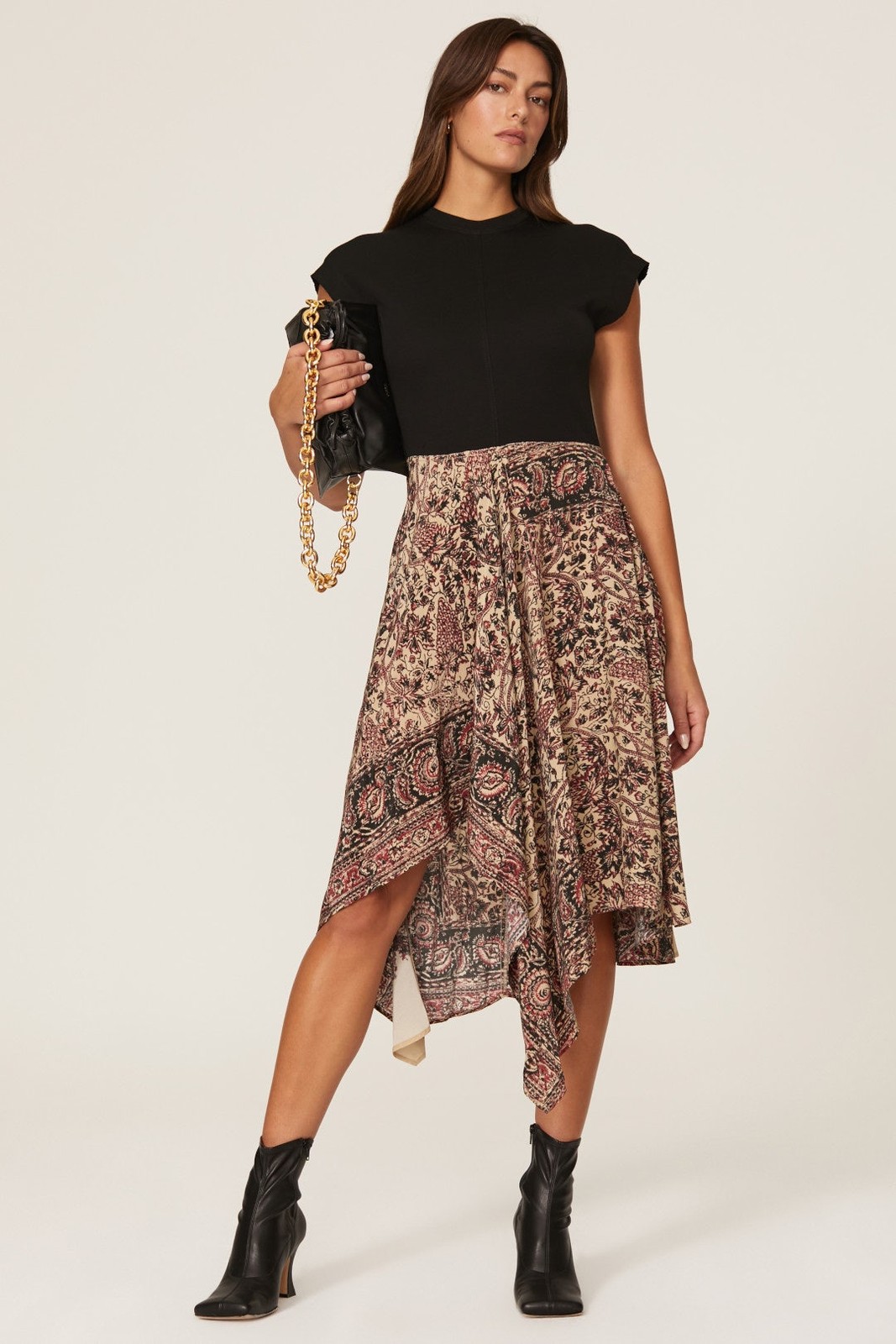 JW Anderson Multicolor Wool Cap Sleeve Asymmetric Dress Size 6 with Small Holes