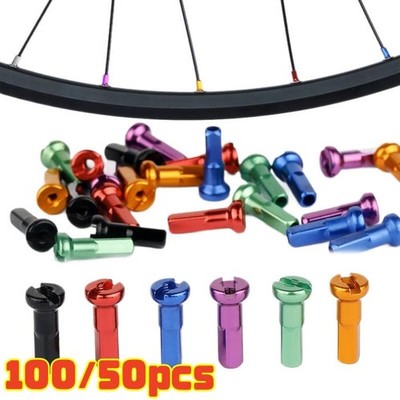 100pcs / 50pcs Speichen Nippel Metall MTB Rad 14mm für 14G 2mm Fahrradspeichen
