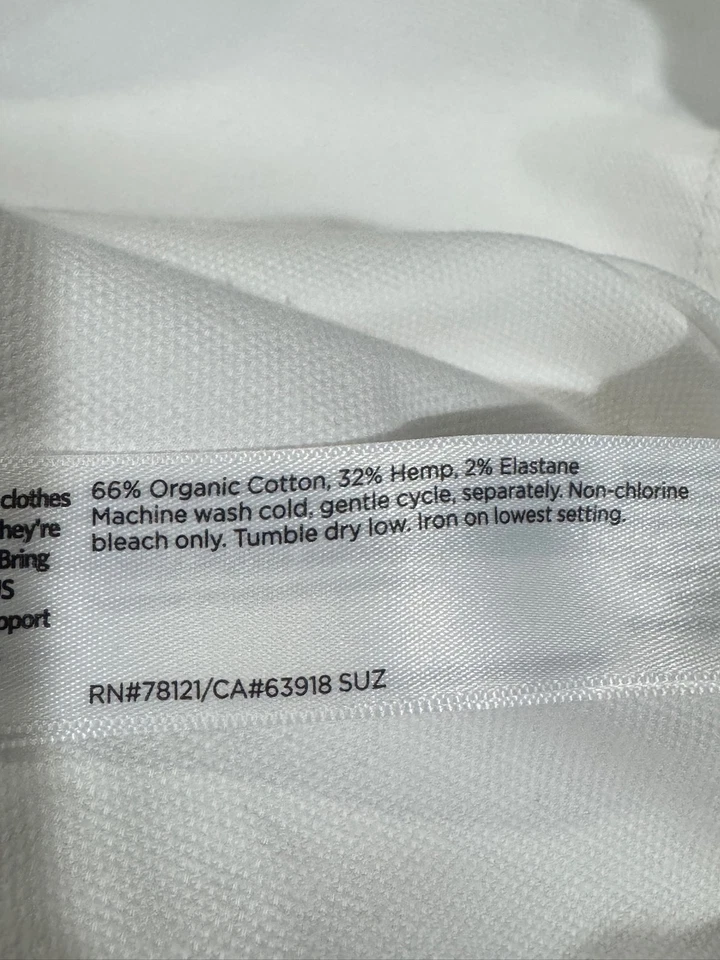 Chaqueta Eileen Fisher para mujer blanca cáñamo algodón elástico de gran tamaño con botones talla L Foto 4 de 4