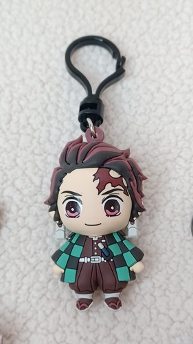 Demon Slayer Keychain Figure Lot of 4 Demon Slayer Bag Clips Figurine Keychains - Picture 6 of 18