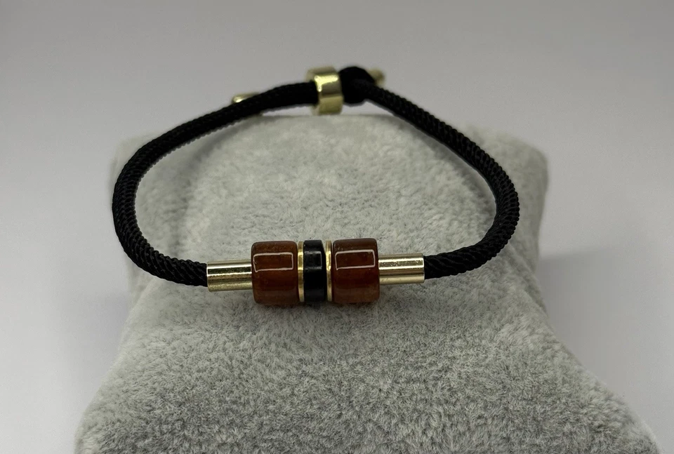 Natural Amber Stone Bracelet.Yellow Amber Beaded Bracelet ADJUSTABLE Length. - Image 3 of 4