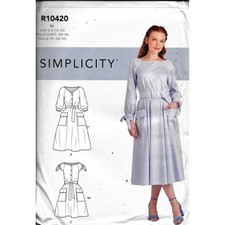 Simplicity R10420/ 9040 Modest Dress Sewing Pattern 10420 UNCUT Plus Size 14-22