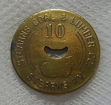 STEARNS KENTUCKY STEARNS COAL & LUMBER CO. 10¢ LUMBER SCRIP TOKEN