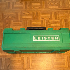 Leister Electric Hot Air Plastic Welder Heat Gun w/ Nozzle Tip Roller Green Case