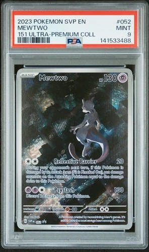 2023 POKEMON SVP EN-SV BLACK STAR PROMO 151 ULTRA-PREM COLL #052 MEWTWO PSA 9