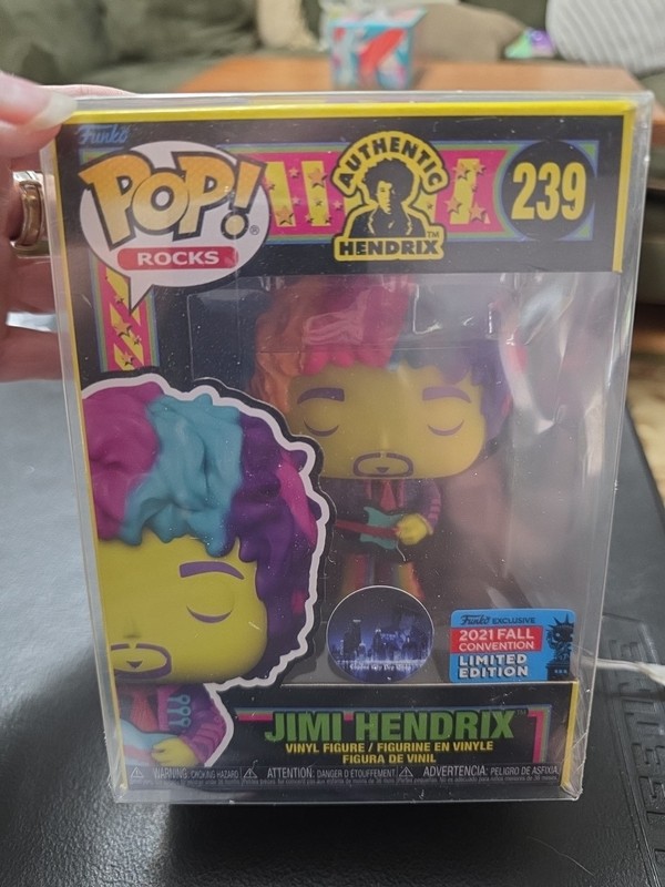 RARE Funko Pop! Rocks: Jimi Hendrix Black Light #239 Vinyl Figure