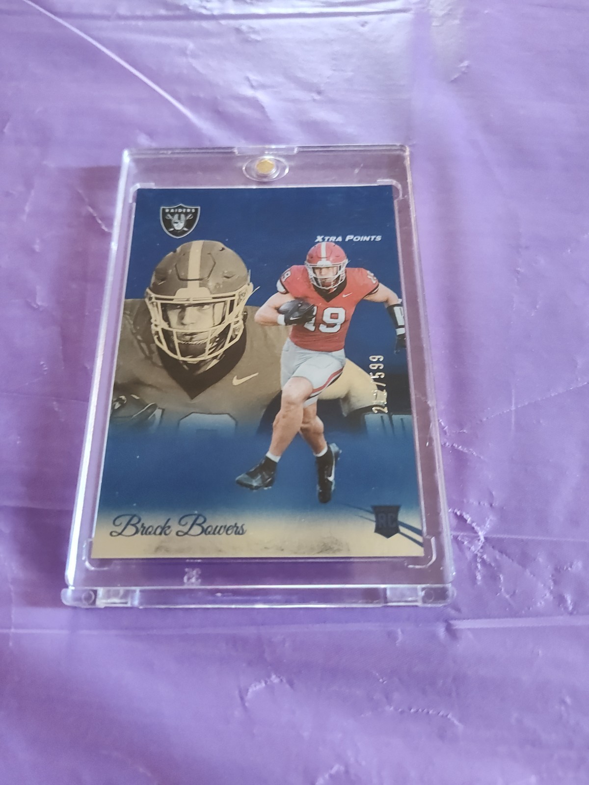 2024 Panini Prestige - Rookies Brock Bowers #305 Xtra Points Blue 212/599 (RC)