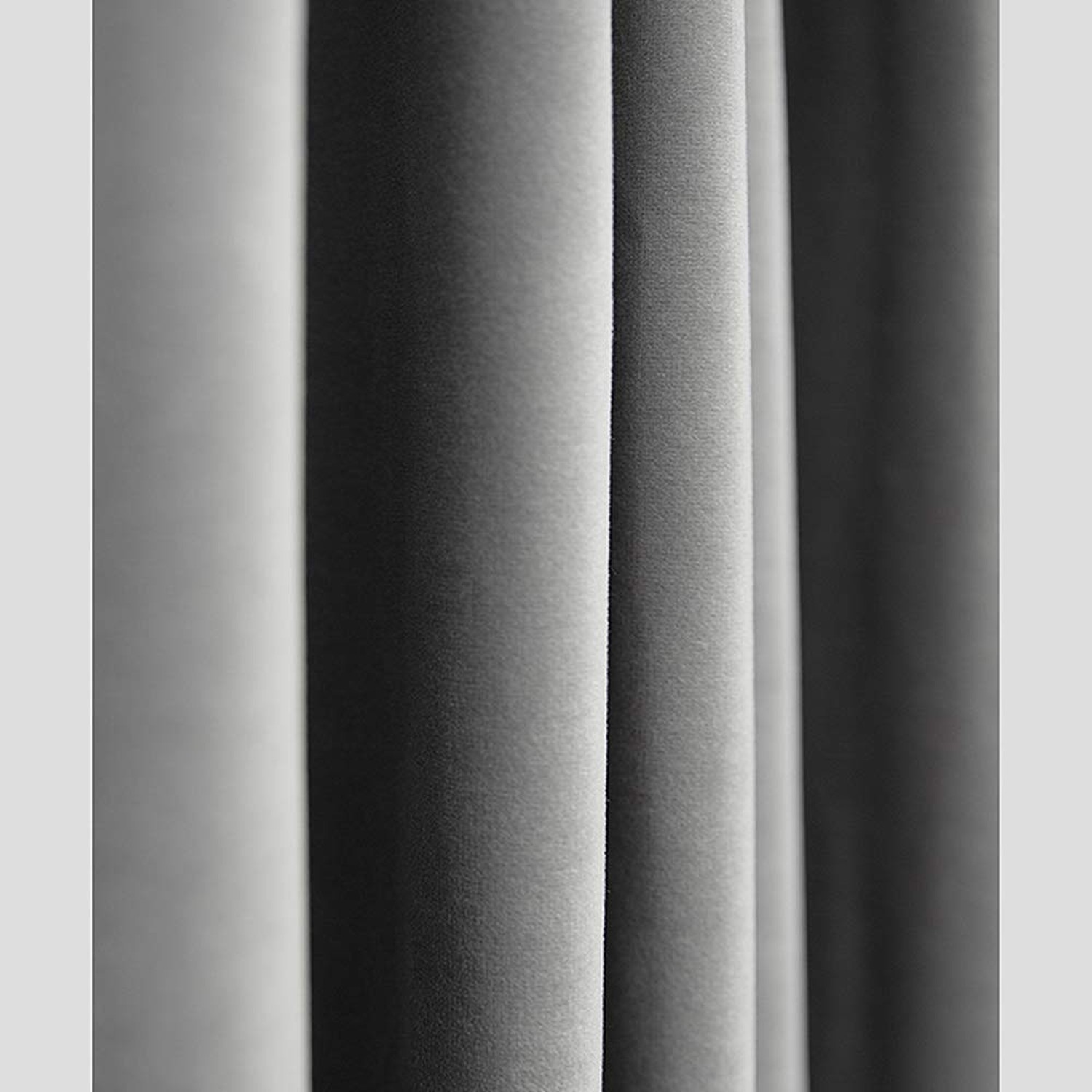 SINGINGLORY Velvet Curtains Grey 52 x 96 Inch Blackout Grommet Window Curtain...