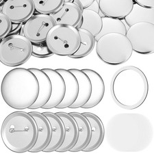 100 Sets Badge Pins Materials Metal Blank Button Parts Making Supplies
