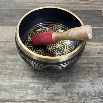 Elsa Feng Shui Meditation Bowl Flower Of Life Design NEW 6 Inches Singing Bowl