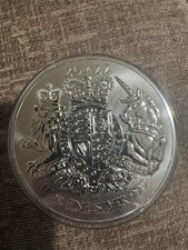 10oz .999 Silver Britannia 2022 Coat of Arms £10 Coin B Unc in Capsule
