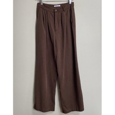 Reformation Mushroom Mason Wide Leg High Waist Pleated Pants Size 6