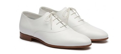 YFF Young Fashion Footwear White Jazz Flats Lace Up Shoes Made in Portugal NIB