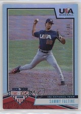 2019 USA Baseball Stars & Stripes Longevity Holo Foil 42/99 Trey Faltine #37 y0i