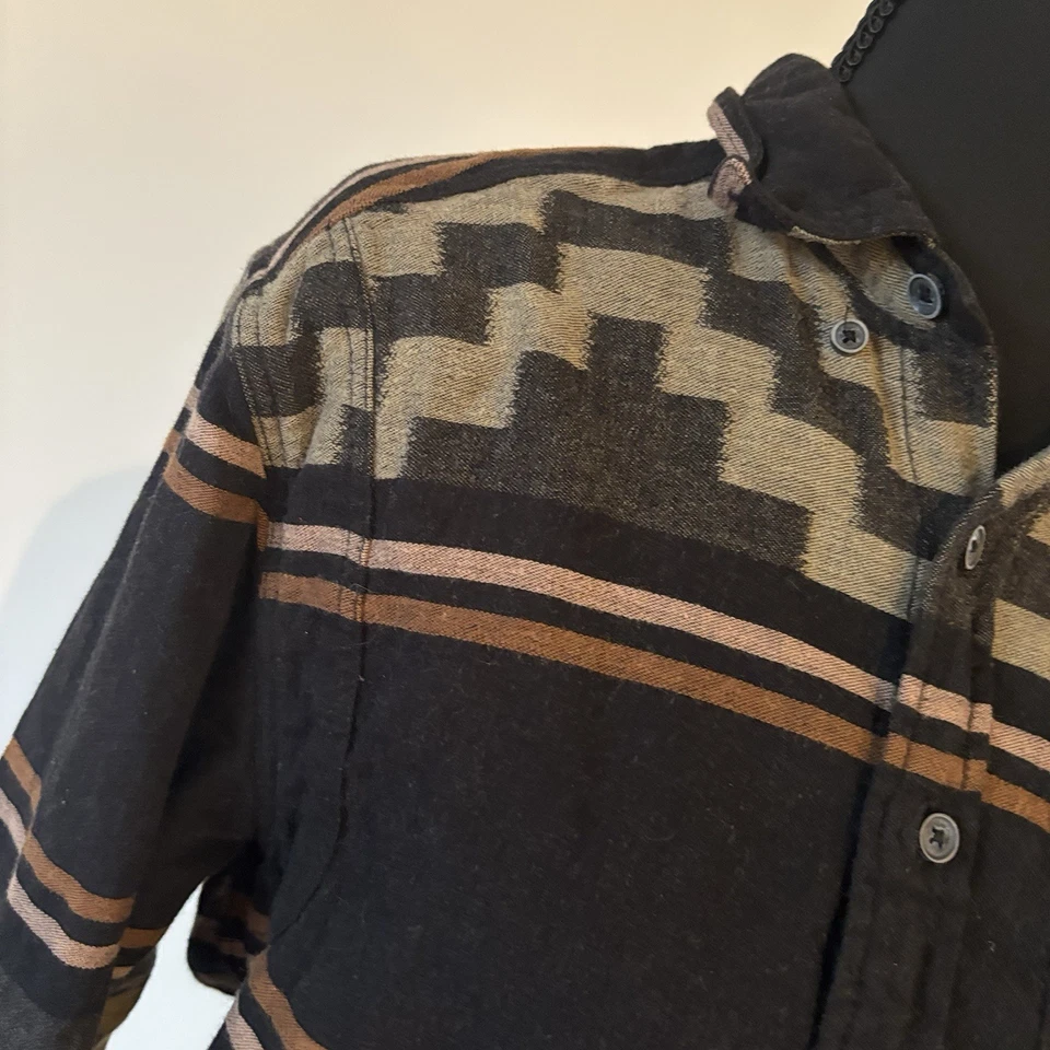 Camisa de Franela Scotch & Soda Hombres Pequeña Multi Geométrica Azteca Occidental Lana Algodón Foto 3 de 4