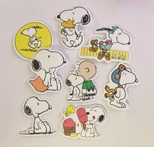 Set of Eight NEW Adorable Snoopy Stickers  Scrapbooks, Planners  1 Shipping