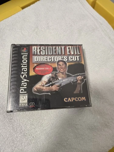 Resident Evil: Director's Cut 1997 PlayStation 1 Black L Black Label CIB Tested