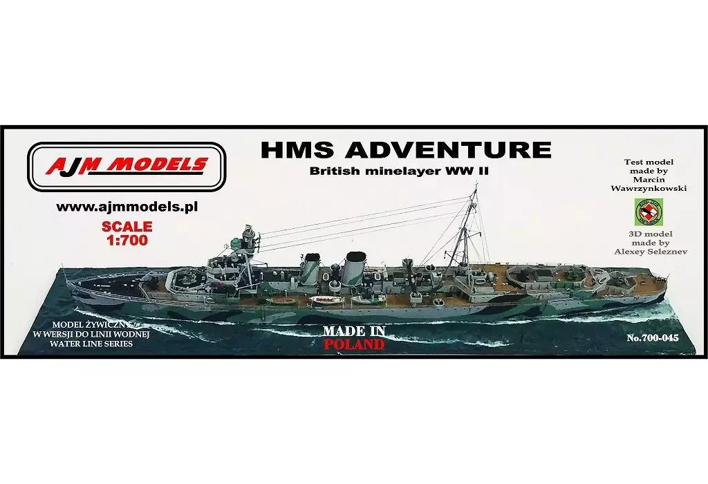 1/700 British Laid Cruiser Hms Adventure Ww2 Resin Cast Kit 1/700 British Laid Cruiser Hms Adventure Ww2 Resin Cast Kit