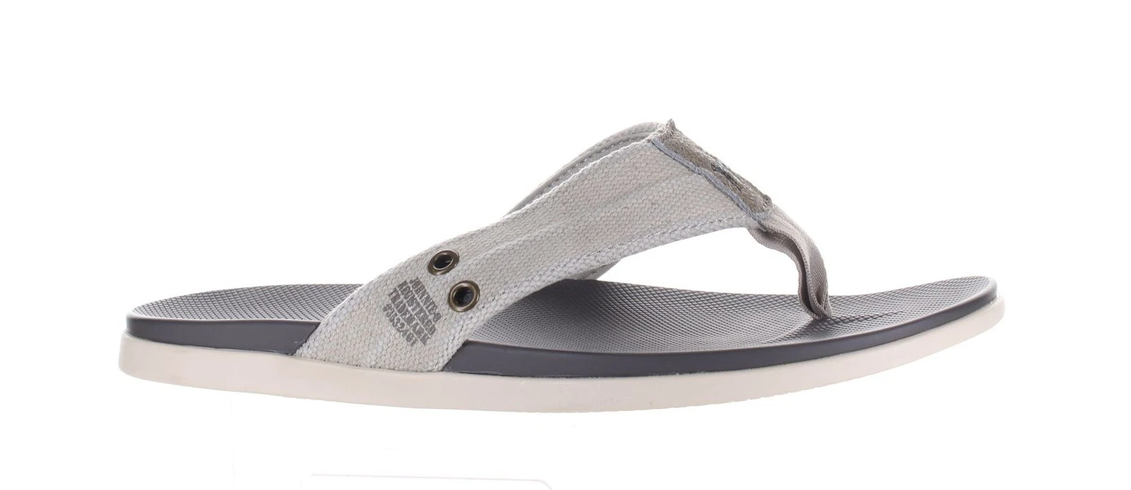 Johnnie-O Mens Portside Gray Flip Flops Size 9 (7781931) JG-7781931