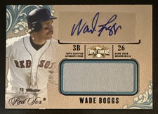 Wade BOGGS🔥2014 Topps Triple Threads Unity AUTO Jumbo Relic #UAJR-WB 1/10 HOF