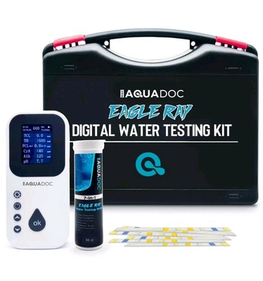 #ad AquaDoc Eagle Ray Digital Pool Spa Water Testing Kit Chlorine PH Bromine Hardnes $135.00