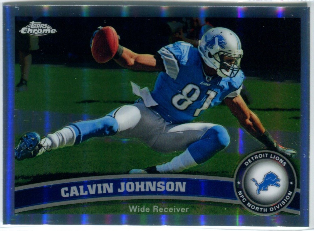 CALVIN JOHNSON 2011 Topps Chrome Football REFRACTOR #8