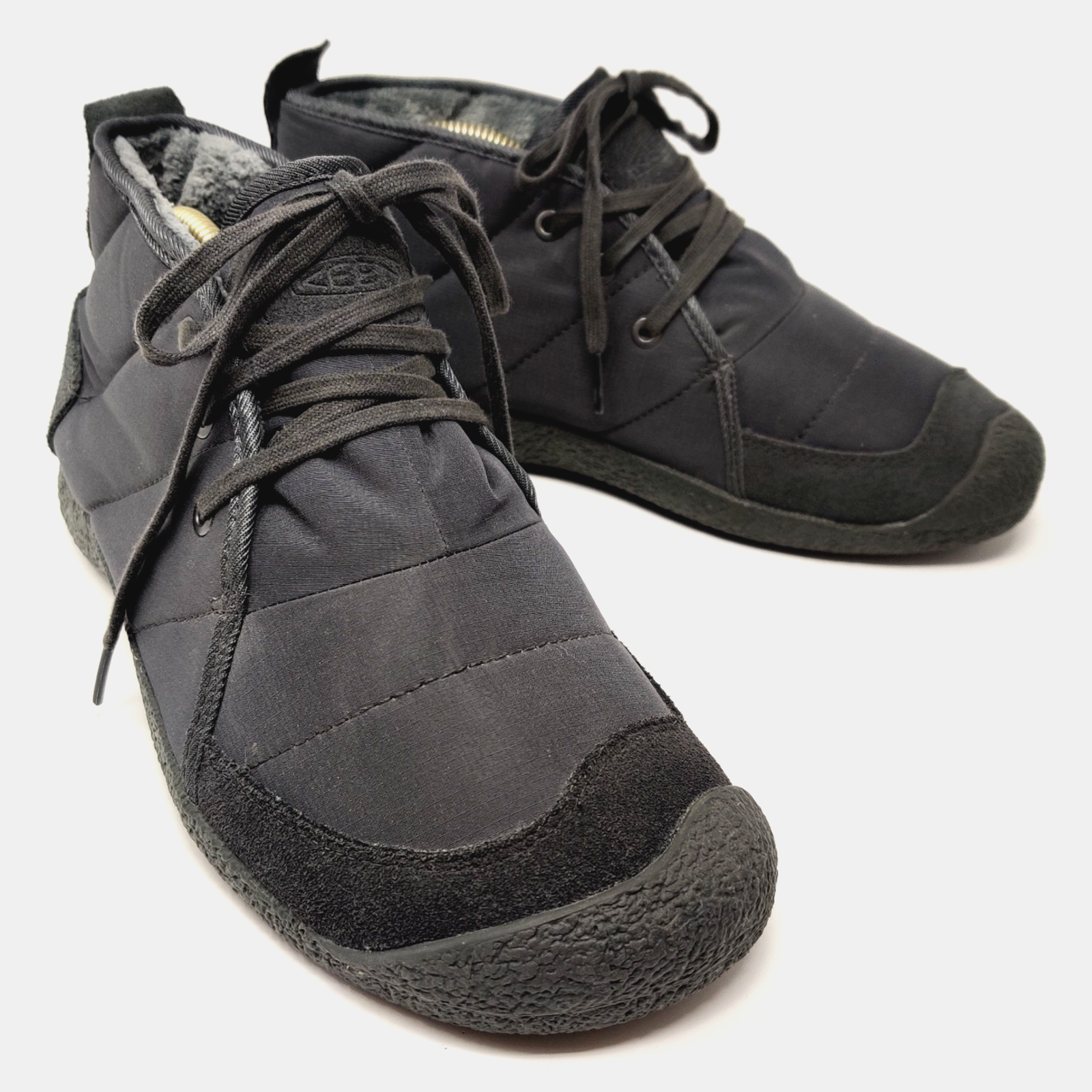 Stivali chukka trapuntati stringati Keen da uomo Howser TAGLIA 9 grigi pantofole outdoor morbide