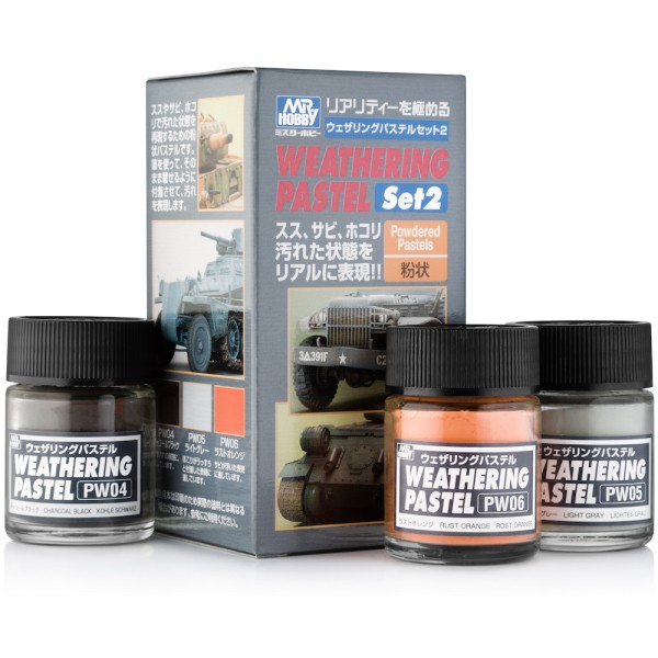 Mr Hobby - Gunze PP-102 - Weathering Pastel Set 2 (3x15g) - New