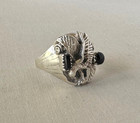 Sterling Silver & Black Onyx Southwestern Style EAGLE RING Size 12 1/2;A807 — photo 6